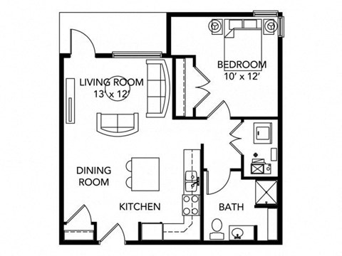1Bed 1Bath-E at Meadowlark Place Apartments, Grimes